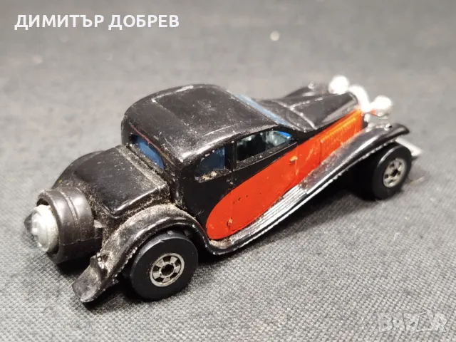 СТАРА РЕТРО МЕТАЛНА КОЛИЧКА HOT WHEELS '37 BUGATTI HONG KONG, снимка 4 - Колекции - 48893125