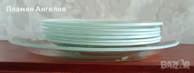 Плато+6 броя стъклени чинийки. Българско старо производство. , снимка 4 - Сервизи - 49116604