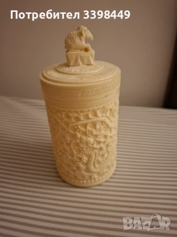 Антична кутия  от слонова кост, снимка 8 - Антикварни и старинни предмети - 50065801