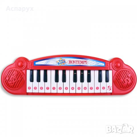 Детско пиано йоника с 24 клавиша - червена, снимка 1 - Музикални играчки - 35912875
