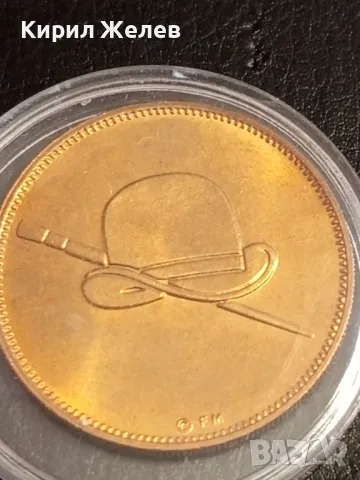 Рекламен медальон 1971г. САЩ Бат Мастерсон рядък за КОЛЕКЦИОНЕРИ 41106, снимка 4 - Антикварни и старинни предмети - 49165689