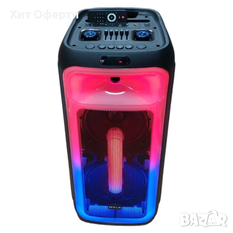 Преносима светеща караоке тонколона с микрофон и дистанционно управление, снимка 5 - Тонколони - 53090169