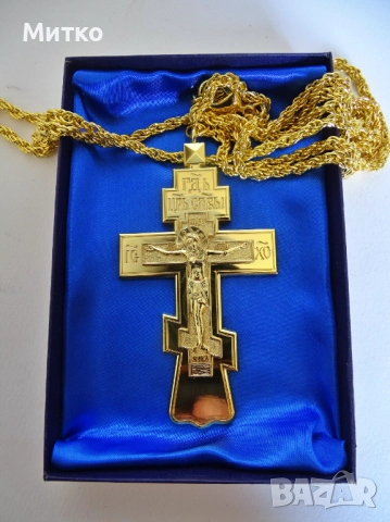 НОВ Свещенически, попски бронзов нагръден кръст 1, снимка 3 - Антикварни и старинни предмети - 51817791