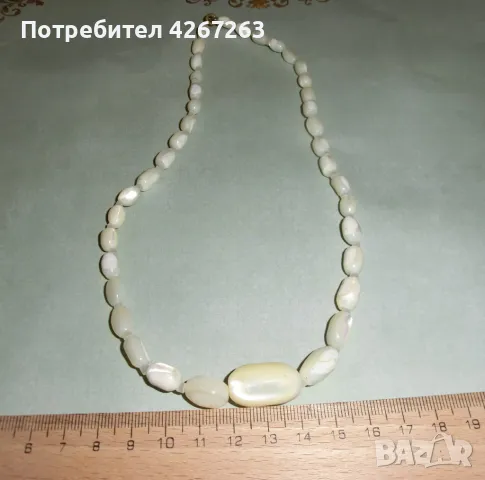 Стар седефен гердан, седефена огърлица, снимка 2 - Колиета, медальони, синджири - 49075320