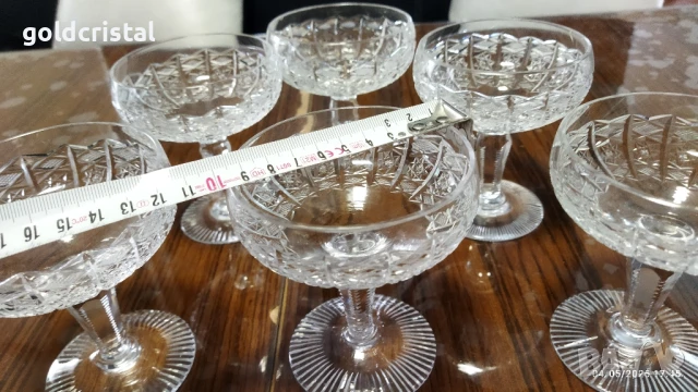 кристални чаши Бохемия , снимка 3 - Антикварни и старинни предмети - 50541244
