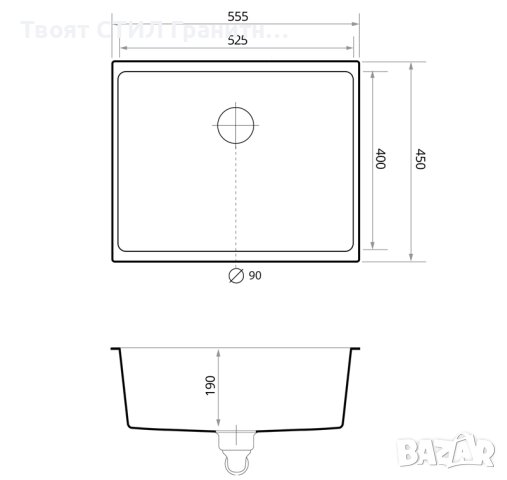 НЕПОВТОРИМА топ цена качество Гранитна Мивка за Вграждане Лондон 60, снимка 8 - Други - 36008945