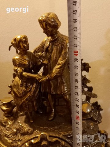 Масивен бронзов механичен часовник, снимка 9 - Декорация за дома - 38791362
