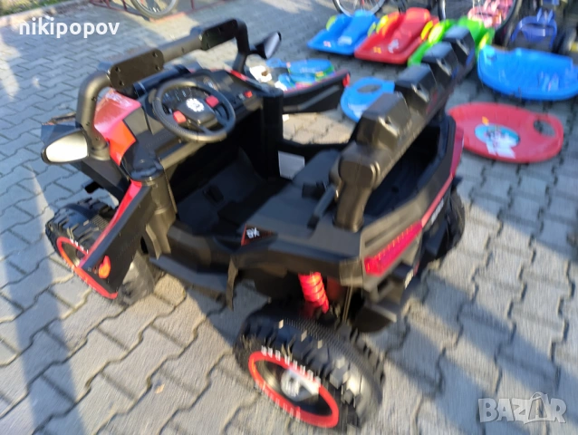 X двуместен акумулаторен джип BEAST 4x4 червен, снимка 8 - Детски велосипеди, триколки и коли - 53569507