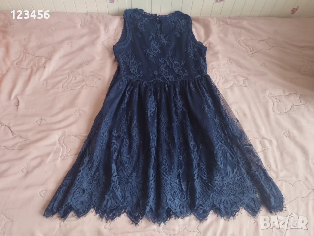 Детска рокля дантела с еластична подплата 