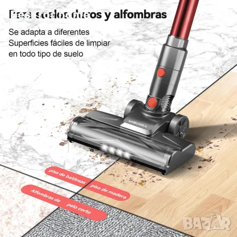 Прахосмукачка 6-в-1 с 6m кабел  YISORA I8, снимка 4 - Прахосмукачки - 49860458