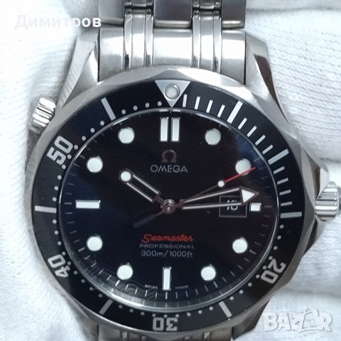 Ω OMEGA James Bond, Seamaster Professional 300m, Black, кварц - оригинал, снимка 6 - Луксозни - 34938138