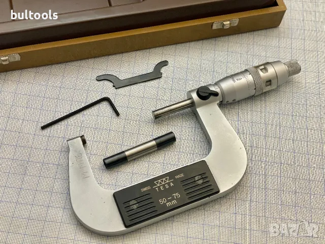 Микрометър TESA Swiss 25-50mm./0.001mm, снимка 4 - Шублери - 48708239