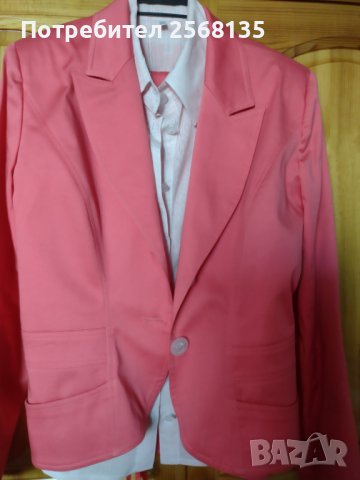Разкошен Костюм 3 Части-САКО+ПАНТАЛОН+РИЗА в цвят „скарида“! НОВ!, снимка 8 - Костюми - 41983098