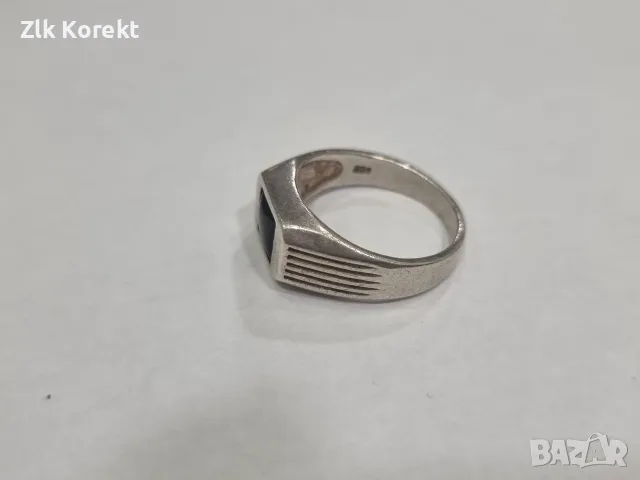 Мъжки сребърен пръстен, снимка 4 - Пръстени - 55990983