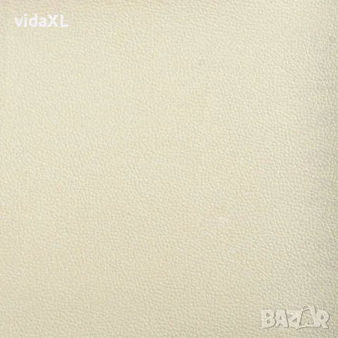 vidaXL Фотьойл, кремав, 60 см, изкуствена кожа, снимка 7 - Дивани и мека мебел - 56147305
