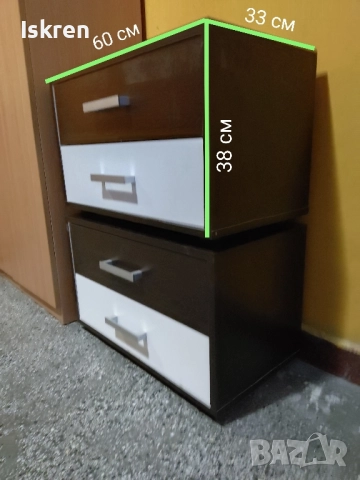 Нощно шкафче 2 бр., снимка 2 - Шкафове - 52344177