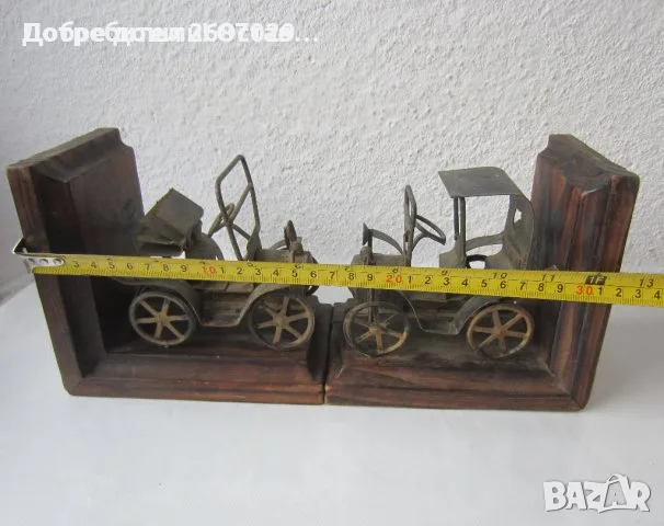 Голям стар дървен ограничител за книги, фигура, дърворезба Bookend, снимка 10 - Статуетки - 36611632