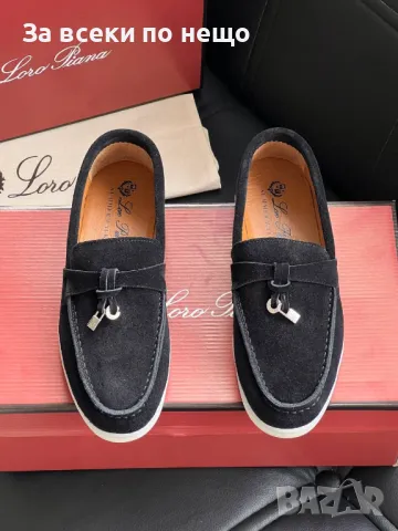 Loro Piana Дамски Черни Обувки Естествен Велур Лоро Пиана Код E239, снимка 4 - Дамски ежедневни обувки - 50412375