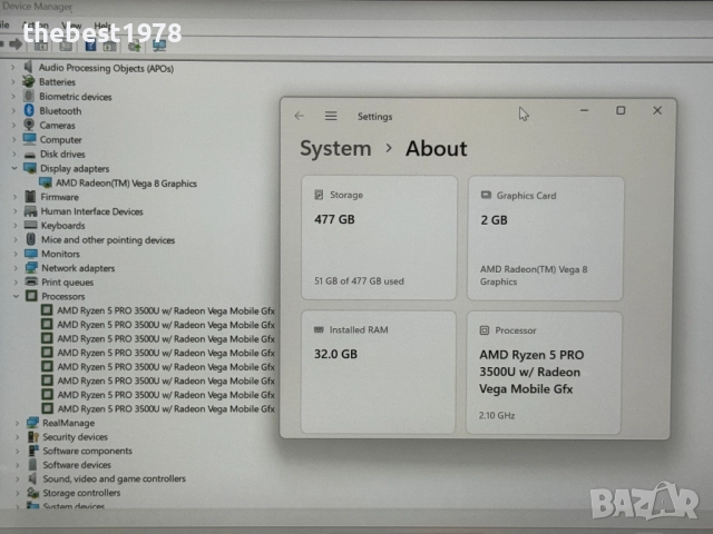 14`HP 745 G6 Touch`Ryzen 5 3500U/32GB DDR4/512GB NVMе/Бат 8ч/FHD IPS, снимка 10 - Лаптопи за работа - 51733818