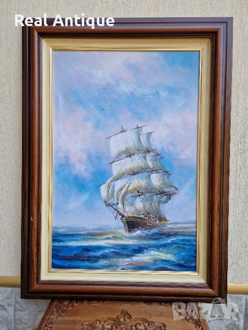 Страхотна голяма авторска картина масло върху платно, снимка 2 - Картини - 51050919