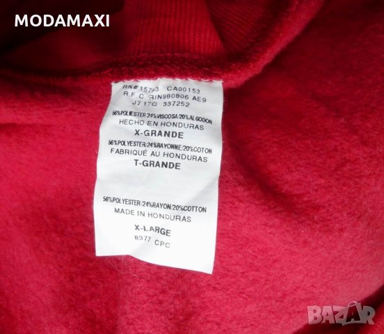 4XL Нова блуза Hanes в червено , снимка 8 - Блузи с дълъг ръкав и пуловери - 34854859