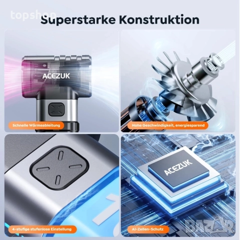 Чисто нова мини въздушна духалка ACEZUK с 200 000 об/мин за комплект за почистване на компютър..., снимка 5 - Друга електроника - 51637922