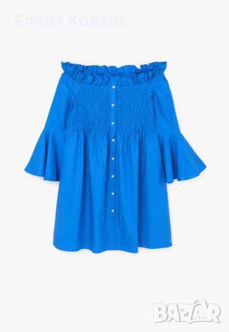 Синя рокля Mango, снимка 3 - Рокли - 38995717