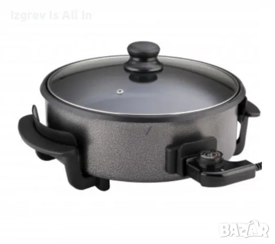 Електрически тиган за приготвяне на пица Rosberg R51010B, 1500W, 32 см, Терморегулатор, Незалепващо , снимка 1