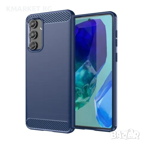 Samsung Galaxy M55 5G Удароустойчив Carbon Fiber Калъф и Протектор, снимка 2 - Калъфи, кейсове - 48472106