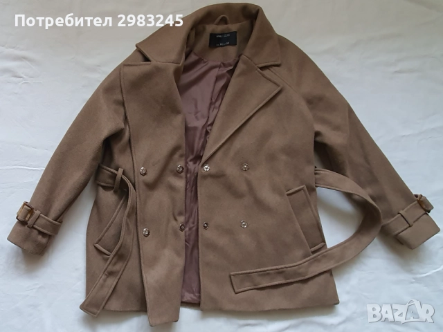 Дамско кафяво палто, снимка 5 - Палта, манта - 52961848