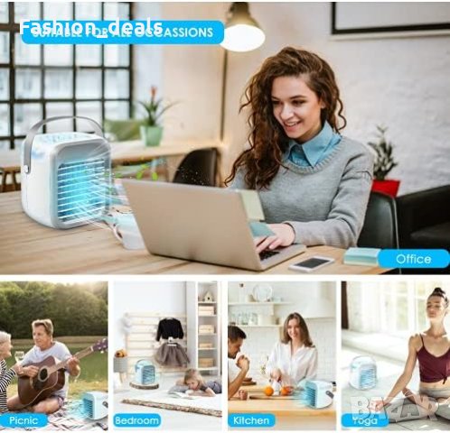 Нов Преносим климатик Овлажнител Охлаждащ вентилатор Пречиствател въздух/Офис Дом Къмпинг, снимка 3 - Други - 41266840