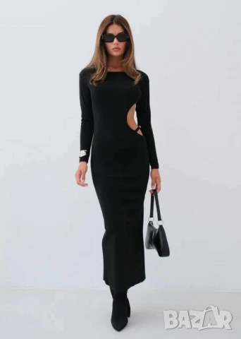 рокля с гол гръб от фино плетиво , снимка 6 - Рокли - 50877697