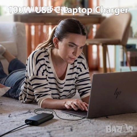 Ново USB-C 100W зарядно 20V 5A за HP Pavilion Plus 14 / Spectre Fold 17, снимка 6 - Друга електроника - 53666732