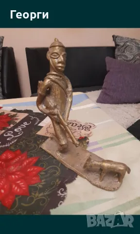 Бронзова статуетка-99, снимка 4 - Антикварни и старинни предмети - 50124730