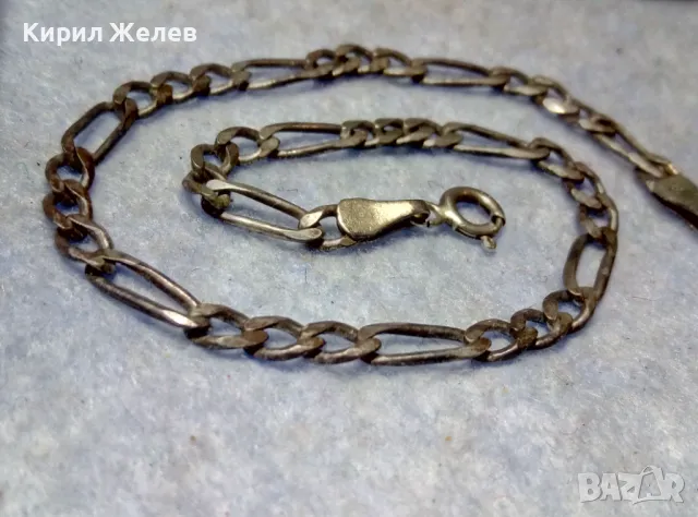 СТАРА СРЕБЪРНА ГРИВНА СРЕБРО 925 КЛАСИЧЕСКА КАРТИЕ ПЛЕТКА 47962, снимка 6 - Гривни - 49682640