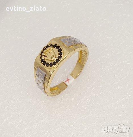 Златни мъжки пръстени-14К, снимка 15 - Пръстени - 38764140