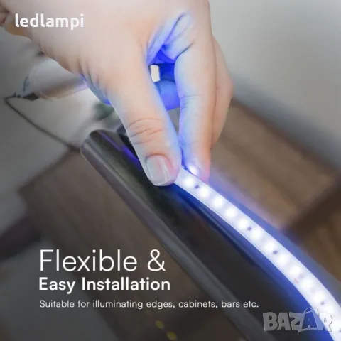 LED лента 2835 220V IP65 120LED Синя Светлина 10m/ролка, снимка 5 - Лед осветление - 48282729