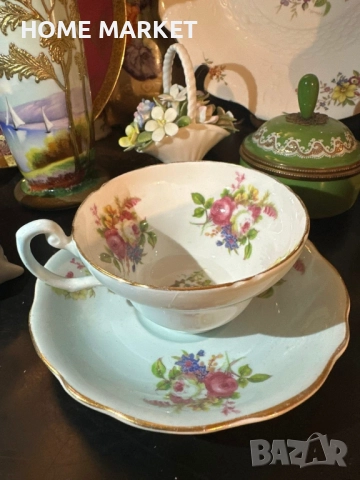 E.B. FOLEY England  Circa 1937 - великолепен двоен сет в млечно синьо , снимка 10 - Сервизи - 52584296