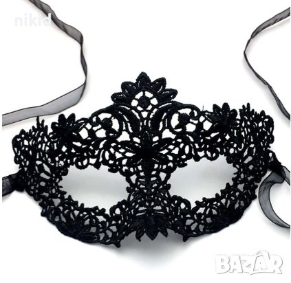 23 домино черна маска дантела за лице очи маскарад парти бал