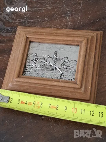 мини картина метално пано за стена с коне   19/3, снимка 6 - Картини - 49124349