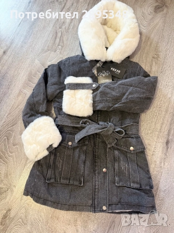 Топъл дамски модел яке с пух