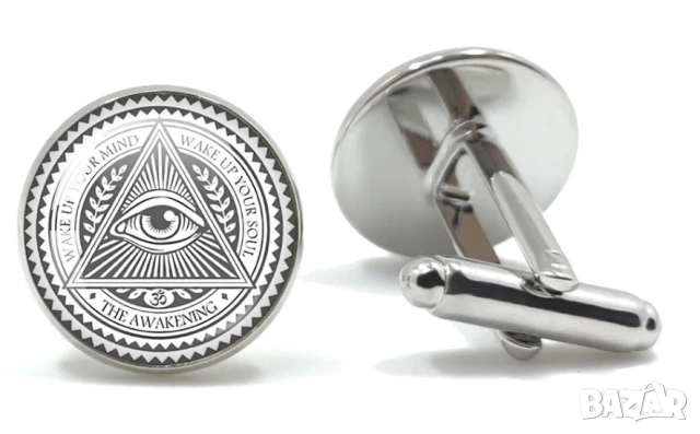 Копчета за Ръкавели Масонски Тамплиер Рицар Freemasons Illuminati Templar Masonic Cufflinks TieClips, снимка 7 - Подаръци за мъже - 53871005