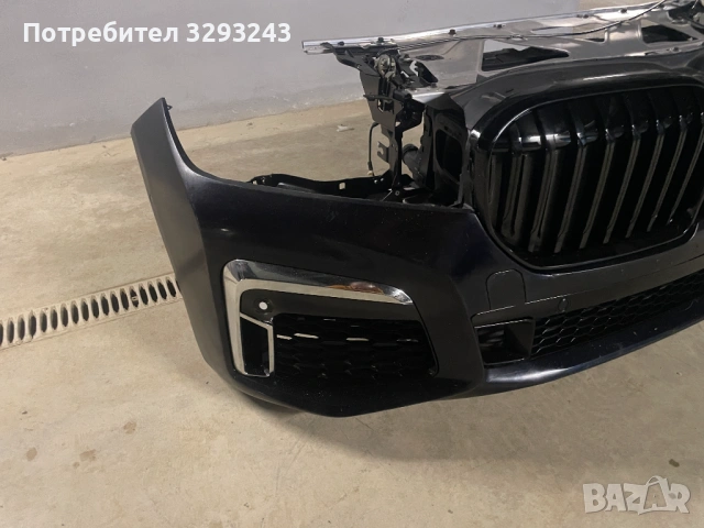 Напълно окомплектована предна броня и преден панел за BMW 7 G11 LCI M SPORT, снимка 3 - Части - 53802043