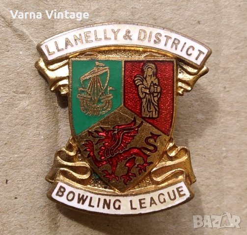 Стара значка на боулинг лигата. Англия. бронз. марк., снимка 2 - Колекции - 42274659