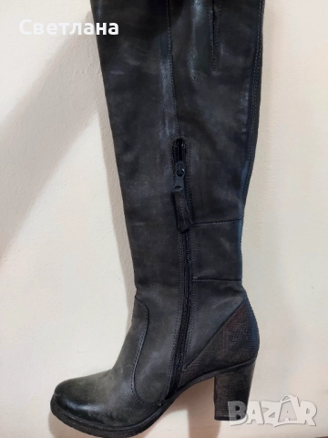 Нови ефектни ботуши в графит,36 номер, снимка 5 - Дамски ботуши - 52351928