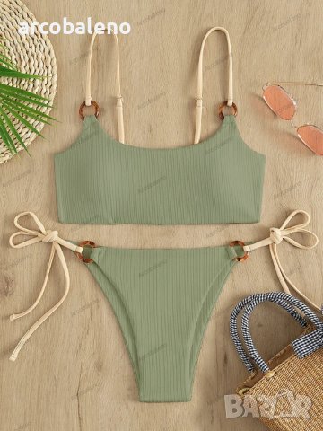 Дамски едноцветен секси бански костюм в модерен стил, 2цвята, снимка 8 - Бански костюми - 41352382