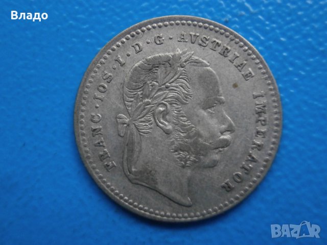 Сребърна монета 20 кройцера 1870 , снимка 2 - Нумизматика и бонистика - 41866697