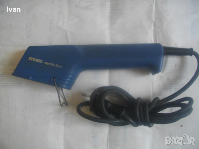 45W 50mm STEINEL STYROFIX 2000 НЕМСКИ ЕЛЕКТРИЧЕСКИ НОЖ ЗА РЯЗАНЕ НА СТИРОПОР ДЕБЕЛИНА 50мм ОТЛИЧЕН, снимка 2 - Други инструменти - 50646898