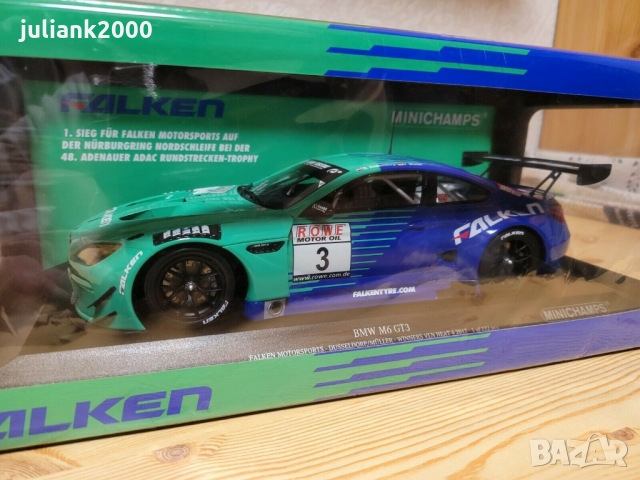 BMW M6 F12 GT3 Falken Motorsport #3 1:18 Minichamps OVP, снимка 2 - Колекции - 36100969