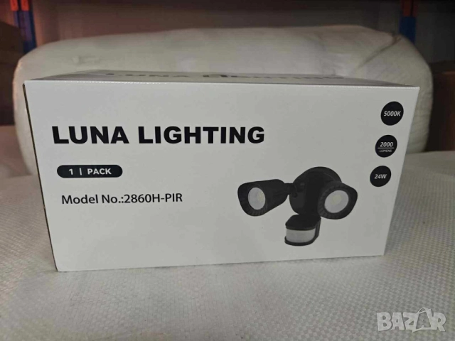 LED външна лампа със сензор за движение, 16W 1900LM 5000K дневна светлина, IP65 водоустойчиви прожек, снимка 15 - Други - 51852442